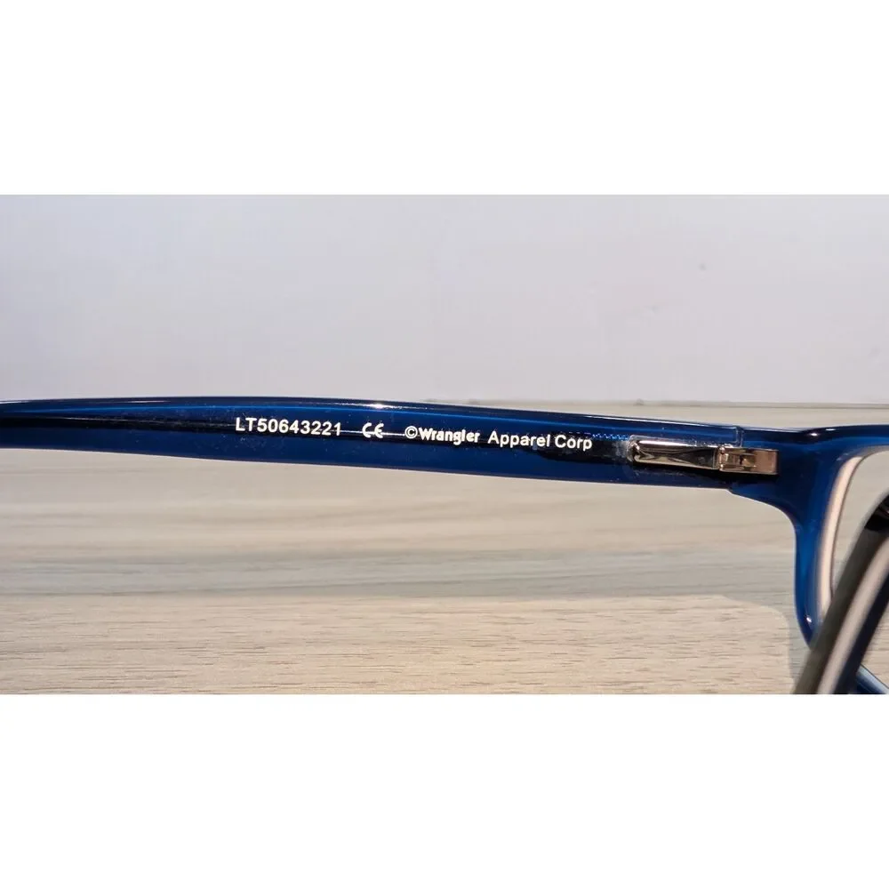 Wrangler W122 NAV Eyeglass Frames Blue 51-17-135 Full Rim No Lenses